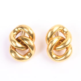 Pair of 18k Yellow Gold Ear Clips.