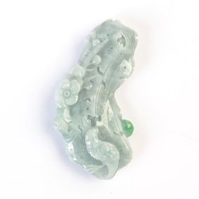 Carved Jadeite Jade Pendant.