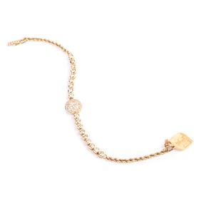 Diamond, 14k Yellow Gold Bracelet.