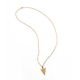 14k Yellow Gold "Arrow Head" Necklace.