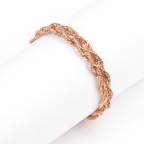 Diamond, 14k Rose Gold Bracelet.