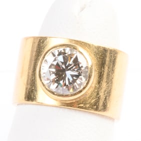 Diamond, 14k Yellow Gold Ring.