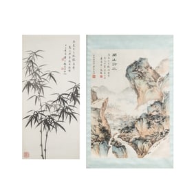 YE GONGCHAO: Two Framed Chinese Ink Paintings