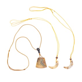 Chinese Archaistic Jade Pendant and Sword Ornament