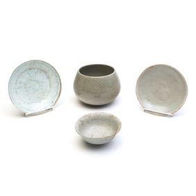 Group of Chinese and Korean Celadon Glazed Items