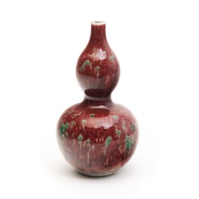 Chinese Langyao Red-Glazed Double Gourd Vase