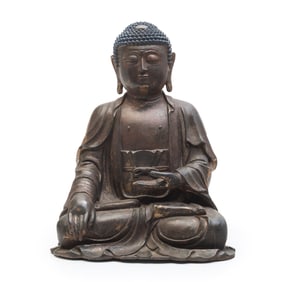 A Large Chinese Bronze Alloy Figure of Bodhisattva