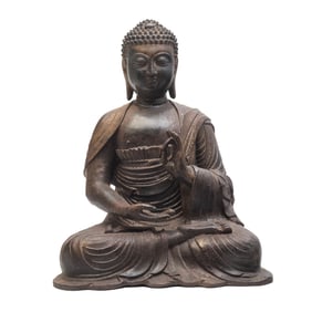 Large Chinese Bronze Alloy Figure of Bodhisattva