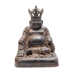 Chinese Gilt Bronze Statue of a Seated Amitayus Buddha