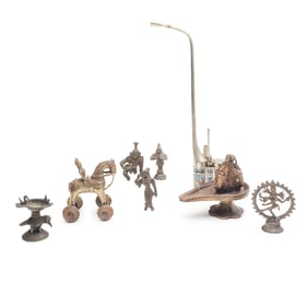 Group of Chinese and Indian Bronze and Metal Items