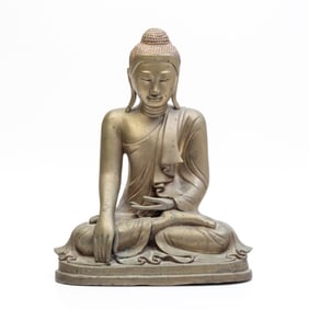 A Burmese Bronze Alloy Figure of Shakyamuni Buddha