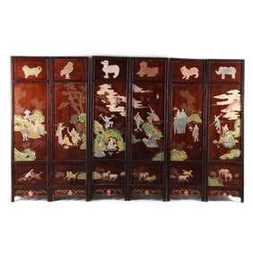 Chinese Coromandel Six Panel Screen