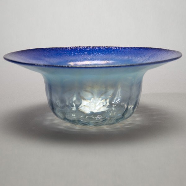 Tiffany Studios Bowl: Tiffany Studios Bowl. Inscribed L.C. Tiffany Favrile 5-1925. Height 4 inches (10 cm.), Diameter 10 inches (25.5 cm). This bowl is pictured on pg. 269 of "Louis C. Tiffany, The Garden Museum Collection