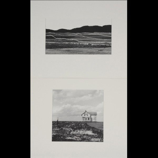 DAVID PLOWDEN Two works: Lincoln Valley & Fences: DAVID PLOWDEN (American b.1932) Two works: Lincoln Valley, North Dakota, 1971; Fences, St. Lawrence River Valley, Quebec, 1969" Gelatin silver print Lincoln Valley, Image: 10.5 x 10.5 inches/ 26.7 x 2
