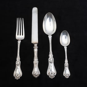 Whiting Violet Pattern Sterling Partial Flatware Set