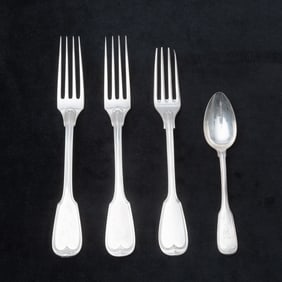 German and Belgian .800 and .750 Silver Flatware