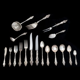 Reed & Barton Sterling Les Six Fleurs Flatware Set