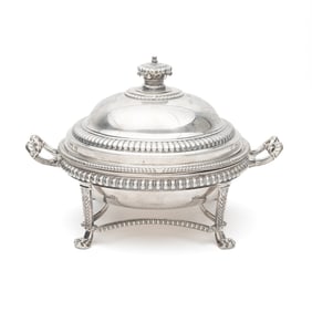 George IV English Silver Armorial Tureen, Richard Cook