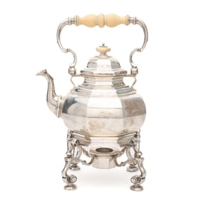 19th Century English Sterling Silver Kettle on Stand