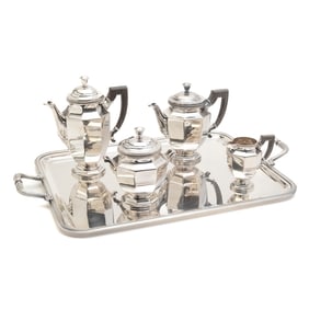 Christofle Gallia Married Five Piece Coffee Service