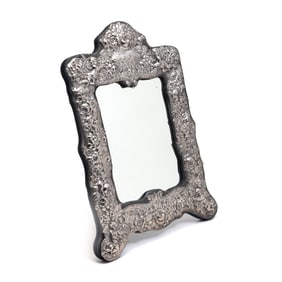 Repousse Sterling Silver Dressing Mirror
