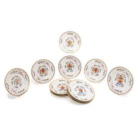 Twelve Samson Porcelain Chinese Export Style Plates