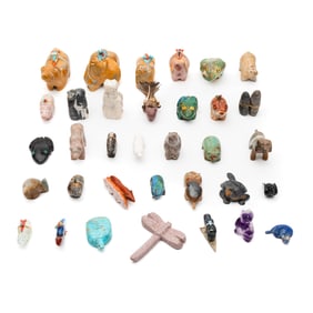 Collection of Zuni Fetish and Other Carved Figures