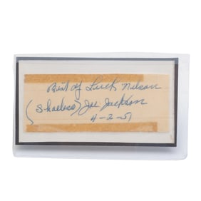 1951 Mrs. Shoeless Joe (Kate) Jackson Cut Signature