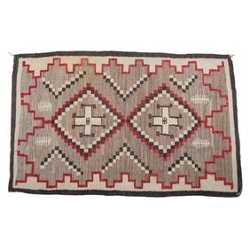 Native American Navajo Ganado Wool Rug