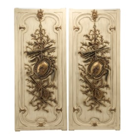 Pair of Regence Style Wood Door Panels
