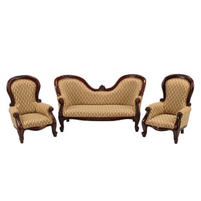 Victorian Style Three Piece Miniature Salon Set
