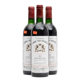 Three Bottles, 1985 Chateau Grand-Puy Ducasse Red Wine