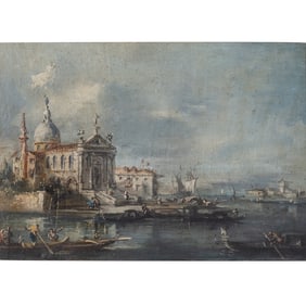 European School, View of Venice, oil on canvas