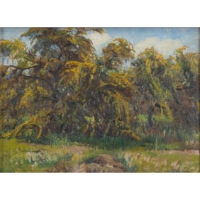 Alfred Richard Mitchell, Landscape, oil on panel
