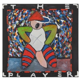 Squeak Carnwath, The Player, oil and acrylic