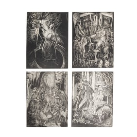 Stefan Mrowzeski, Paris, 1928-1931, eight woodcuts