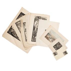 Stefan Mrowzeski, eight woodcuts and an engraving