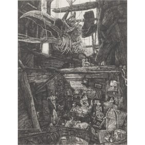 Af. Phillipe Mohlitz, La Decouverte du Plutonium, engr.