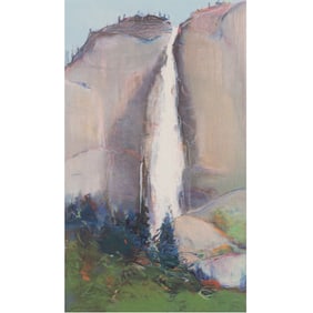 Gregory Kondos, Yosemite Falls, lithograph