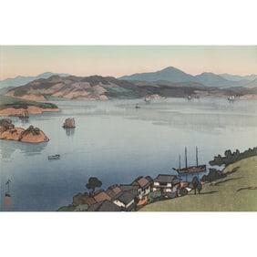 Hiroshi Yoshida, A Calm Day, woodblock