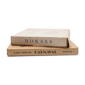 Leroy Neiman, two signed books and a serigraph