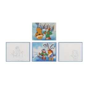 Walt Disney Studios, Winne and Tigger, two cels