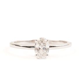Diamond, 18k White Gold Ring.