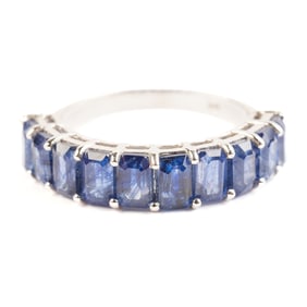 Sapphire, 14k White Gold Ring.