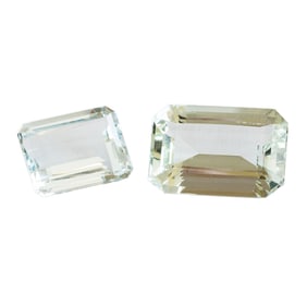 Pair of Unmounted Aquamarines.
