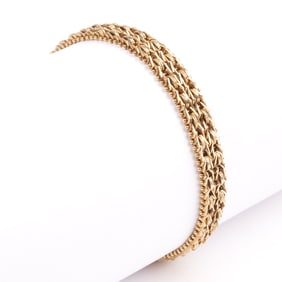 14k Yellow Gold Bracelet.