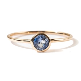 Sapphire, 14k Yellow Gold Ring.