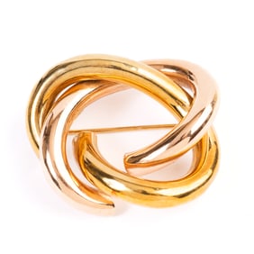 German Tiffany & Co. 14k Two-Tone Gold Brooch.