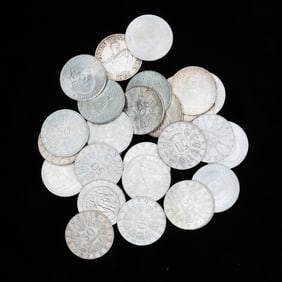 Austria 50 Shillings Silver Coins (28), 20 Grams each