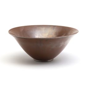 Chinese Persimmon Glazed Ding-Type Bowl
